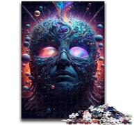 Puzzle da 1000 pezzi per adulti e adolescenti "Il volto di Dio aiuta il cervello" Giocattoli avvincenti per coltivare la pazienza Adatto alle coppie 26x38cm