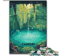 Puzzle da 1000 pezzi per adulti e adolescenti, immersione nel cenote di Cancun, gioco per famiglie, antistress, sfida difficile, migliora l'amore tra coppie, 38x26cm