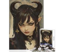 Puzzle da 1000 pezzi per adulti e adolescenti Incantatrice oscura︰ Demone dagli occhi verdi Giocattolo Decorazione da parete Regali di Babbo Natale segreto Giochi divertenti Migliorare l'amore