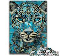 Puzzle da 1000 pezzi per adulti e adolescenti,intricato e vivace,con leopardo,aiuta il cervello a esercitare i giocattoli che creano dipendenza e coltivano la pazienza,interazione genitore-figlio