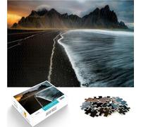 Puzzle da 1000 pezzi per adulti e adolescenti Islanda Natura Viaggio Città Fatto di legno Adatto a partire dai 14 anni Migliorare la memoria regali per amici e familiari misurare：50x75cm