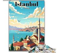 Puzzle da 1000 pezzi per adulti e adolescenti Istanbul Turchia Viaggio, per e dai 14 anni in su Giocattoli educativi Giochi per famiglie Regalo di compleanno 26x38cm