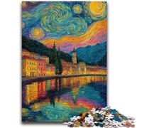 Puzzle da 1000 pezzi per adulti e adolescenti, Italia sotto il cielo notturno, antistress, sfida difficile, ogni pezzo è unico, gioco divertente e stimolante per tutta la famiglia, 50x75cm