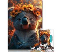 Puzzle da 1000 pezzi per adulti e adolescenti Koala sorridente, difficile da completare ma divertente e umoristico, compleanni e anniversari (75x50cm)