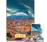 Puzzle da 1000 pezzi per adulti e adolescenti La Paz, giocattoli educativi per l'apprendimento, giochi per famiglie che migliorano l'amore tra coppie (75x50cm)
