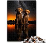 Puzzle da 1000 pezzi per adulti e adolescenti Labrador Baby Staycation Kill Time con pezzi completamente interconnessi di forma casuale 50x75cm
