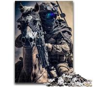 Puzzle da 1000 pezzi per adulti e adolescenti, le truppe di cavalli aiutano il cervello a esercitare i giocattoli avvincenti per coltivare la pazienza, collezione di artisti, belle arti 26x38cm