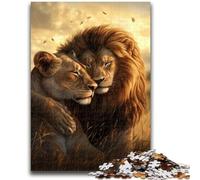 Puzzle da 1000 pezzi per adulti e adolescenti, leone della prateria, impegnativo da completare ma divertente e umoristico gioco educativo per il compleanno, 50x75cm
