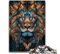 Puzzle da 1000 pezzi per adulti e adolescenti, leone misterioso, difficile da completare ma divertente e umoristico gioco educativo per compleanni, 50x75cm