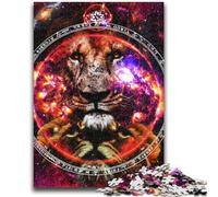 Puzzle da 1000 pezzi per adulti e adolescenti, Leone, segno zodiacale, arte murale, giochi educativi, decorazione per la casa, regalo di compleanno, regali per età 14+, 38x26cm