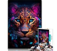Puzzle da 1000 pezzi per adulti e adolescenti Leopardo africano, giocattoli educativi per l'apprendimento, giochi per famiglie che migliorano l'amore tra coppie (75x50cm)