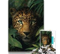 Puzzle da 1000 pezzi per adulti e adolescenti, leopardo della giungla, gioco per famiglie, antistress, sfida difficile, adatto alle coppie (75x50cm)