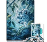 Puzzle da 1000 pezzi per adulti e adolescenti, leopardo della giungla, gioco stimolante, giocattoli, decorazione da parete, regali unici per compleanno e Natale (75x50cm)