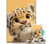 Puzzle da 1000 pezzi per adulti e adolescenti, leopardo delle nevi, antistress, per ammazzare il tempo durante le vacanze, per migliorare l'amore tra coppie, 38x26cm