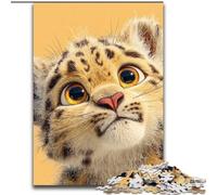 Puzzle da 1000 pezzi per adulti e adolescenti, leopardo delle nevi, gioco per famiglie, antistress, sfida difficile, rafforza l'amore tra coppie (dimensioni 26x38cm)