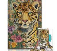 Puzzle da 1000 pezzi per adulti e adolescenti, leopardo fantasy, giocattoli educativi per l'apprendimento, giochi per famiglie, adatti per la decorazione del desktop (75x50cm)