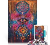 Puzzle da 1000 pezzi per adulti e adolescenti L'occhio che vede Fatto di carta,Adatto a persone dai 14 anni in su Decorazione d'arte per la casa Regali interessanti per ridurre lo stress。