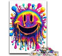 Puzzle da 1000 pezzi per adulti e adolescenti,logo con sorriso ad acquerello,puzzle per adolescenti,giocattoli educativi per l'apprendimento,giochi per famiglie,regali e compleanni unici (38x26cm)