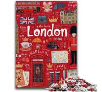 Puzzle da 1000 pezzi per adulti e adolescenti, Londra, 1000 pezzi per adulti, ideali come regali per tutta la famiglia, adatti per bambini di età compresa tra 50 e 75cm