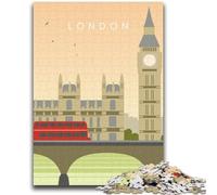 Puzzle da 1000 pezzi per adulti e adolescenti Londra, antistress, sfida difficile, migliora l'amore tra coppie (dimensioni 38x26cm)