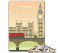 Puzzle da 1000 pezzi per adulti e adolescenti Londra, antistress, sfida difficile, migliora l'amore tra coppie (dimensioni 50x70cm)