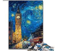 Puzzle da 1000 pezzi per adulti e adolescenti Londra sotto il cielo notturno, giocattoli e giochi educativi per adulti e adolescenti dimensioni 26x38cm