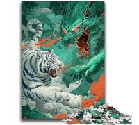 Puzzle da 1000 pezzi per adulti e adolescenti, lotta tra drago e tigre, 1000 pezzi per adolescenti, per un gioco giocattolo impegnativo e per il gioco in famiglia (50x75cm)