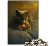 Puzzle da 1000 pezzi per adulti e adolescenti Love Kitten per bambini dai 14 anni in su, gioco impossibile, regalo di compleanno per Natale, 26x38cm