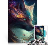 Puzzle da 1000 pezzi per adulti e adolescenti Lupo accattivante Fatto di legno，da 14 anni in su Gioco a quiz Il miglior regalo per adulti e adolescenti。misurare：50x75cm/19.68x29.52pollice