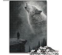Puzzle da 1000 pezzi per adulti e adolescenti, lupo che ulula, elefante giocattolo, gioco intellettuale, regalo di compleanno, regali, arte murale per età 14+ dimensioni 26x38cm