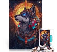 Puzzle da 1000 pezzi per adulti e adolescenti “lupo egiziano” Fatto di legno，Adatto a partire dai 14 anni Vacanza a casa: uccidere il tempo grande regalo。misurare：50x75cm/19.68x29.52pollice