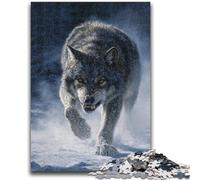 Puzzle da 1000 pezzi per adulti e adolescenti, Lupo nella neve, giocattoli educativi per imparare, attività divertenti a casa, regalo di compleanno, regali di viaggio, 38x26cm