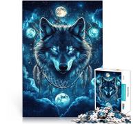 Puzzle da 1000 pezzi per adulti e adolescenti Lupo Stellare Fantasy Fatto di cartone Adatto a partire dai 14 anni Giocare con i giocattoli perché è ideale come regalo per tutta la famiglia