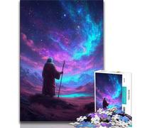 Puzzle da 1000 pezzi per adulti e adolescenti, mago magico, antistress, per ammazzare il tempo in casa, con poster abbinato e foglio di quiz, 38x26cm