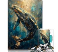 Puzzle da 1000 pezzi per adulti e adolescenti,Majestic Fantasy Whale,puzzle da 1000 pezzi,stimolanti giochi di attività per famiglie,giocattolo fai da te per decorazioni murali per la casa,regali