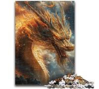 Puzzle da 1000 pezzi per adulti e adolescenti, misterioso drago cinese, design vivace e unico, esperienza di gioco rilassante e stimolante, 38x26cm