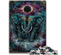 Puzzle da 1000 pezzi per adulti e adolescenti, misterioso elefante, giocattolo educativo antistress, regali di Babbo Natale segreto per bambini di 14 anni, 50x75cm