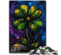 Puzzle da 1000 pezzi per adulti e adolescenti, misterioso gioco per famiglie con quadrifoglio, antistress, sfida difficile, regali di Babbo Natale segreto, 50x75cm