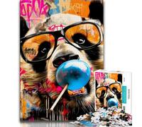 Puzzle da 1000 pezzi per adulti e adolescenti Mona Lisa Graffiti, antistress, per trascorrere il tempo libero e interagire con i genitori, 75x50cm