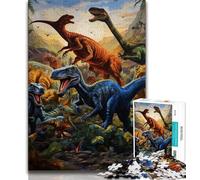 Puzzle da 1000 pezzi per adulti e adolescenti, mondo dei dinosauri, giocattoli, giochi educativi, antistress, interazione genitore-figlio, 38x26cm