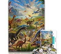 Puzzle da 1000 pezzi per adulti e adolescenti, mondo dei dinosauri, giocattoli, giochi educativi, decorazioni per la casa e regali unici, antistress, 75x50cm