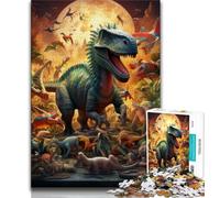Puzzle da 1000 pezzi per adulti e adolescenti, mondo dei dinosauri, giochi educativi, decorazione per la casa, gioco educativo per compleanno, Natale, 38x26cm