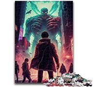Puzzle da 1000 pezzi per adulti e adolescenti Monster Invasion Adatto a bambini dai 14 anni in su Giochi per famiglie Offerta come regalo per tutta la famiglia 38x26cm