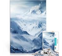 Puzzle da 1000 pezzi per adulti e adolescenti Montagne in inverno Fatto di legno,per età pari o superiore a 14 anni Rompicapo offerte come regali per tutta la famiglia。misurare:50x75cm