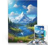 Puzzle da 1000 pezzi per adulti e adolescenti Monti di primavera - Le cime della serenata primaverile Fatto di carta,da 14 anni in su Gioco impossibile regalo di compleanno。misurare:26x38cm