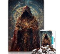 Puzzle da 1000 pezzi per adulti e adolescenti, motivo: cavaliere demoniaco, antistress, per ammazzare il tempo, lista dei desideri con Babbo Natale (dimensioni 75x50cm)