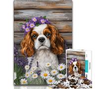 Puzzle da 1000 pezzi per adulti e adolescenti motivo: Cocker Spaniel lavanda per adolescenti giochi educativi classici bellissima decorazione 75x50cm