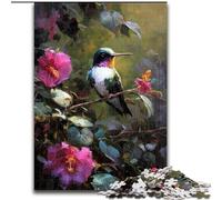 Puzzle da 1000 pezzi per adulti e adolescenti, motivo: colibrì, antistress, sfida difficile, decorazione per la casa (dimensioni 26x38cm)