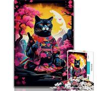 Puzzle da 1000 pezzi per adulti e adolescenti,motivo: gatto colorato giapponese,puzzle da 1000 pezzi,regalo di compleanno,regali,decorazione da parete per bambini dai 14 anni in su (75x50cm)