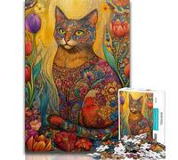 Puzzle da 1000 pezzi per adulti e adolescenti, motivo: gatto dei sogni, aiuta il cervello a esercitare i giocattoli avvincenti per coltivare la pazienza, decorazione da parete (38x26cm)